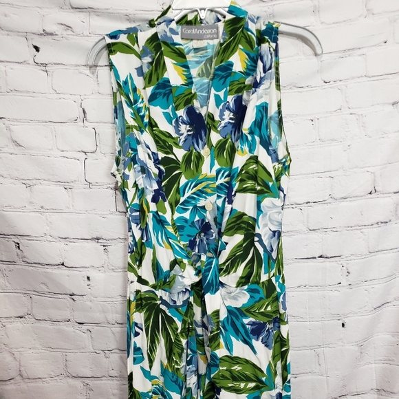 Vintage Carol Andersson Sleeveless Tropical Print Dress - Picture 7 of 7
